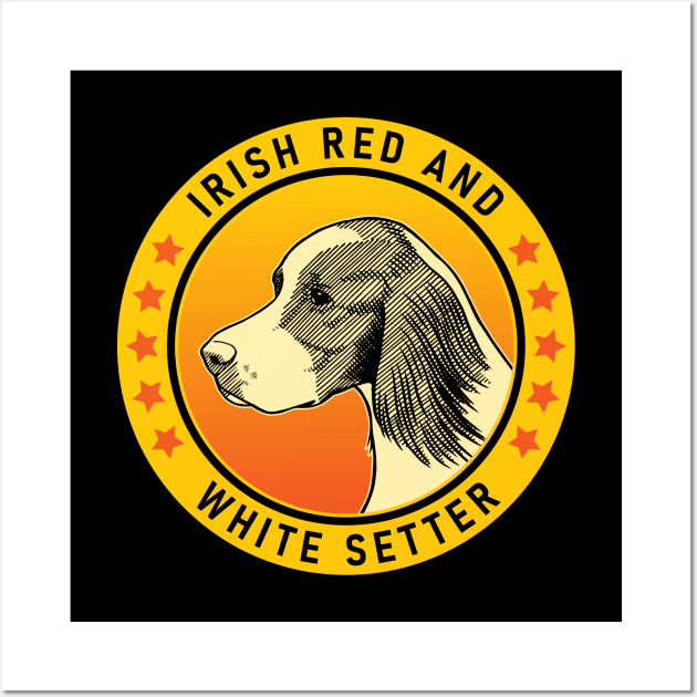 Irish Red and White Setter Dog Portrait Wall Art by millersye